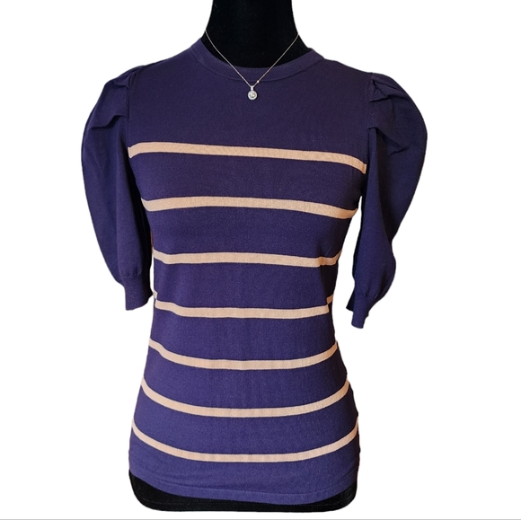 Calvin Klien Blue Striped XXS Casual Blouse - Picture 1 of 7